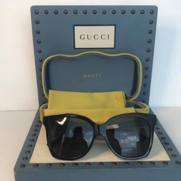Authentic GUCCI New GG0459S 001 Rounded Square Sunglasses - Picture 11 of 11